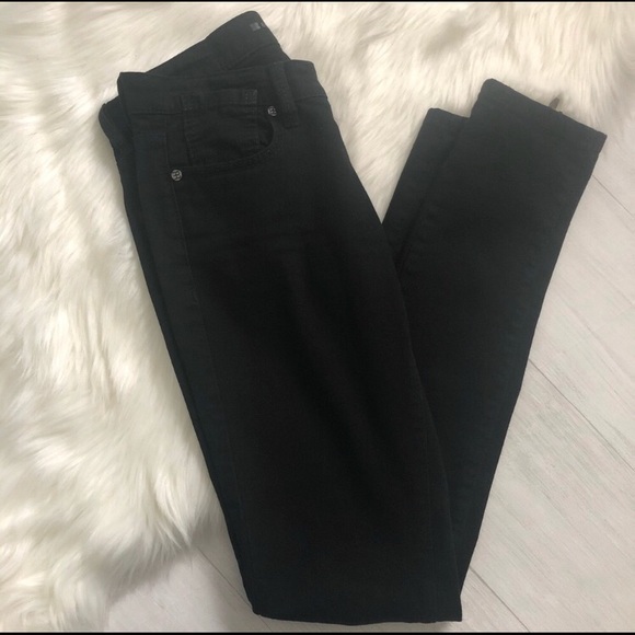 BCBGMaxAzaria Black May Skinny Ankle Zip Jeans - Picture 1 of 8